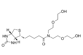 2100306-75-8，N-(Biotin)-N-bis(PEG1-alcohol)，N-(生物素)-N-雙(單乙二醇-乙醇)