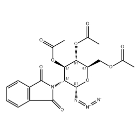 CAS號：102816-25-1，3,4,6-三-O-乙酰基-2-脫氧-2-鄰苯二甲酰亞氨基-ALPHA-D-吡喃葡萄糖基疊氮化物，