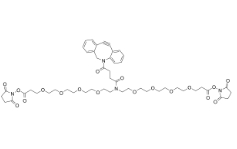 CAS:2639395-38-1，DBCO-N-bis(PEG4-NHS ester)，二苯基環辛炔-N-bis(四聚乙二醇-琥珀酰亞胺酯)