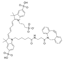 DBCO-Sulfo-Cy5，CAS#: 1564286-24-3，水溶性菁染料