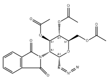 3,4,6-三-O-乙酰基-2-脫氧-2-鄰苯二甲酰亞氨基-ALPHA-D-吡喃葡萄糖基疊氮化物，CAS號：102816-25-1