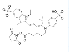 磺酸基-146368-16-3，Cy3-N-羥基琥珀酰亞胺酯,熒光染料,Sulfo-Cyanine3 NHS ester,		